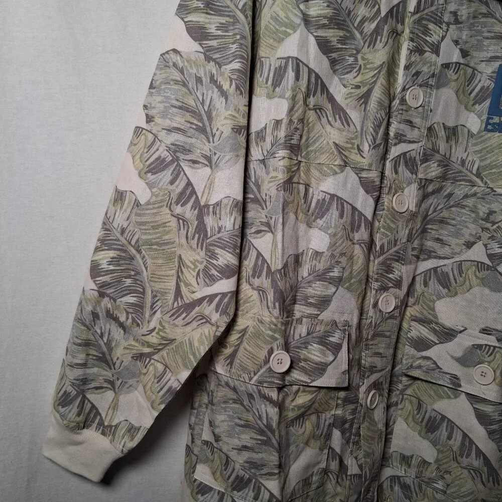 Walt Disney World Spirit Jersey Shirt S Button Collar Palms Safari Linen Blend - Picture 16 of 16